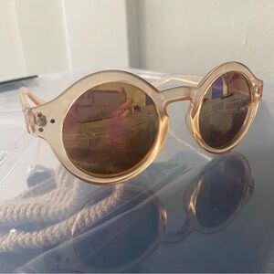 FREE w/ purchase - iridescent lens circle sunglasses